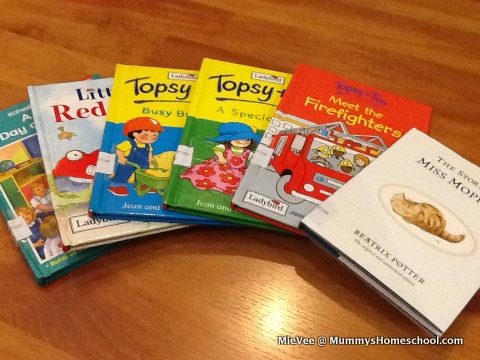 Vee 4 years 4 months library books