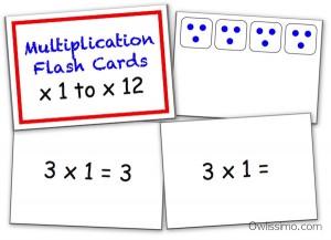 Owlissimo multiplication flash cards