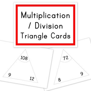 Mathematics - Multiplication Division triangle cards