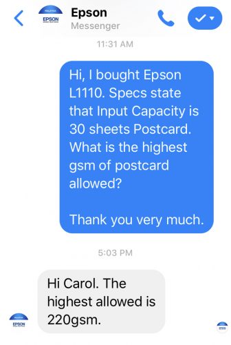 epson reply L1110